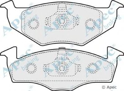 APEC BRAKING pad974 -  Комплект тормозных колодок, дисковый тормоз